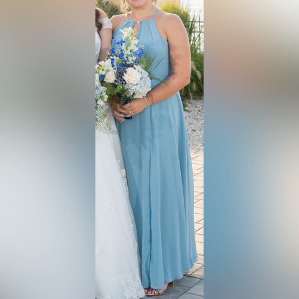 Azazie Evalleen Bridesmaid Dress- Moody Blue Size 12 (A12)